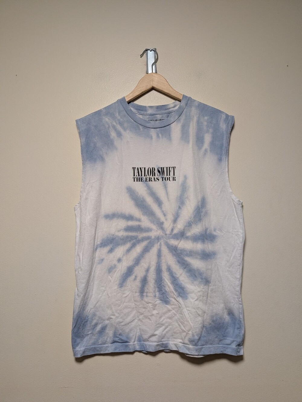 Taylor Swift Eras Tour Blue Tie Dye Muscle Tank Medium Official Merch